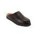 Men's Fur-Lined Clog Slippers by KingSize in Black (Size 14 M)