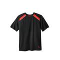 Men's Big & Tall KS Sport™ Power Wicking Tee by KS Sport in Black Blaze Red (Size 6XL) Shirt