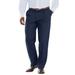 Men's Big & Tall Signature Lux Pleat Front Khakis by Dockers® in Dockers Navy (Size 38 38)