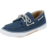 Wide Width Men's Canvas Boat Shoe by KingSize in Stonewash Denim (Size 11 W) Loafers Shoes