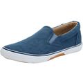 Extra Wide Width Men's Canvas Slip-On Shoes by KingSize in Stonewash Navy (Size 11 EW) Loafers Shoes