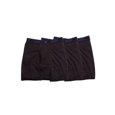 Men's Big & Tall X-Temp® Boxer Briefs 3-Pack by Hanes in Black (Size 6XL)