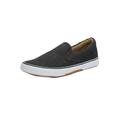 Wide Width Men's Canvas Slip-On Shoes by KingSize in Black (Size 11 1/2 W) Loafers Shoes