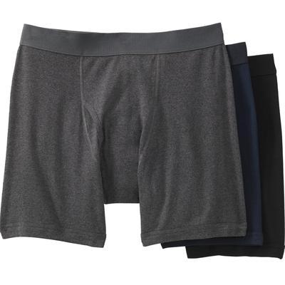 Men's Big & Tall Cotton Boxer Briefs 3-Pack by KingSize in Assorted Basic (Size 4XL)