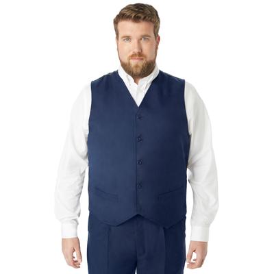 Men's Big & Tall KS Signature Easy Movement® 5-Button Suit Vest by KS Signature in Navy (Size 58)