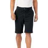 Men's Big & Tall 10" Flex Full-Elastic Waist Chino Shorts by KingSize in Black (Size 44)