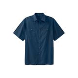 Men's Big & Tall Short-Sleeve Pocket Sport Shirt by KingSize in Navy (Size 9XL)