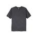 Men's Big & Tall Shrink-Less™ Lightweight Crewneck T-Shirt by KingSize in Heather Charcoal (Size L)