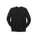 Men's Big & Tall Shaker Knit Crewneck Sweater by KingSize in Black (Size 5XL)