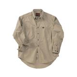 Men's Big & Tall Long-Sleeve Cotton Work Shirt by Wrangler® in Khaki (Size 2XT)