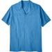 Men's Big & Tall Gauze Camp Shirt by KingSize in Azure Blue (Size XL)