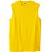Men's Big & Tall Shrink-Less™ Lightweight Muscle T-Shirt by KingSize in Cyber Yellow (Size 4XL)