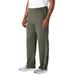 Men's Big & Tall French Terry Snow Lodge Sweatpants by KingSize in Olive (Size L)
