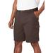 Men's Big & Tall Boulder Creek® Renegade 9" Full Elastic Waist Cargo Shorts by Boulder Creek in Dark Brown (Size 3XL)