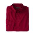 Men's Big & Tall KS Signature Wrinkle-Free Long-Sleeve Button-Down Collar Dress Shirt by KS Signature in Rich Burgundy (Size 19 35/6)