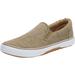 Extra Wide Width Men's Canvas Slip-On Shoes by KingSize in Dark Khaki (Size 10 1/2 EW) Loafers Shoes