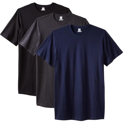 Men's Big & Tall Cotton Crewneck Undershirt 3-Pack by KingSize in Assorted Basic (Size 5XL)