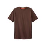 Men's Big & Tall Heavyweight Jersey Crewneck T-Shirt by Boulder Creek in Dark Brown (Size 7XL)