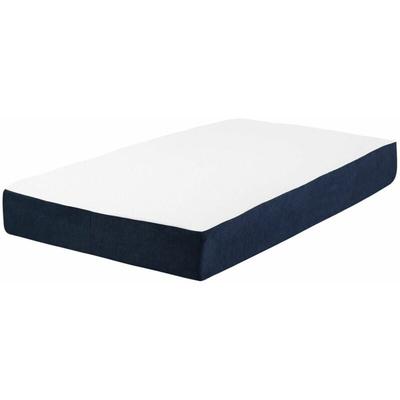 Beliani - Gel Memory Schaumstoffmatratze einziges Format Weiß und Blau 90 x 200 cm Komfortabel