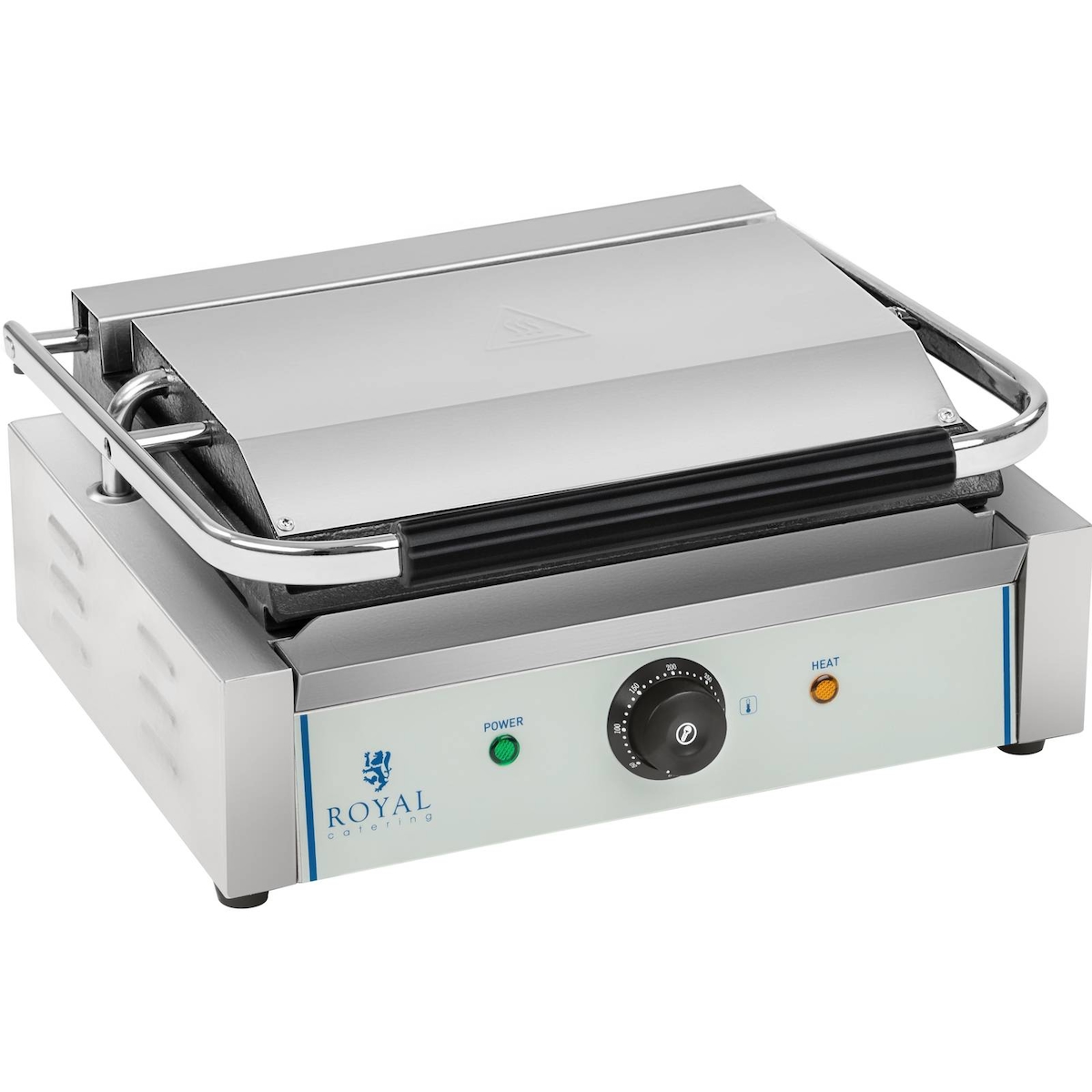 Royal Catering Kontaktgrill - oben geriffelt - 2.200 W Image