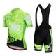 Men Cycling Jersey Set Bike Short Sleeve Shirt Tops+5D Padded Shorts S-3XL