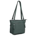 Designer Genuine Real Nappa Leather Handmade Women Ladies Travel Satchel Everyday Crossover Cross body Work iPad Shoulder Handbag Bag (Grey)
