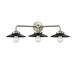 Innovations Lighting Bruno Marashlian Railroad 26 Inch 3 Light Bath Vanity Light - 284-3W-SN-M6-BK-LED