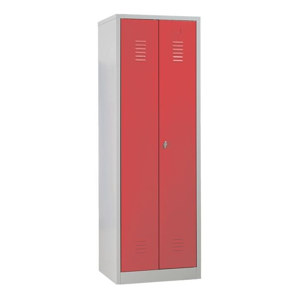 Gürkan Garderobenschrank 60 x 180 cm Vorhängeschloss grau, 60x180x50 cm