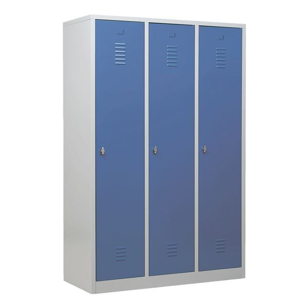 Gürkan Garderobenschrank 120 x 180 cm Vorhängeschloss grau, 120x180x50 cm