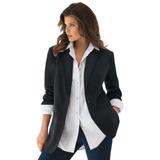 Plus Size Women's Boyfriend Blazer by Roaman's in Black (Size 30 W) Professional Jacket