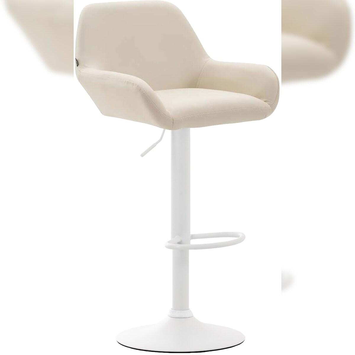 CLP Barhocker Braga Kunstleder creme/weiß Image
