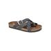 Women's Harrington Leather Sandal by White Mountain in Black Nubuck (Size 8 M)