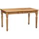 Biscottini - Table non extensible style rustique en bois massif finition de tilleulul et noyer