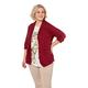 Ulla Popken Women's Plus Size Shawl Collar Roll-Tab Sleeve Blazer Mahogany 26 747252 54-52