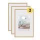 walther Design Picture Frame Gold 40 x 60 cm 3-Pack, New Lifestyle Plastic Frame KV460G3