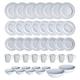 Kahla Nature Dinnerware 42 Piece Porcelain Dinnerware Set - 8 Person Setting - 8 Dinner Plates, 8 Side Plates, 8 Cereal Bowls, 8 Soup Plates, 8 Mugs & 2 Serving Bowls - White