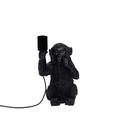 Brillibrum Design Table Lamp Monkey with Light Bulb E27 Max 40 Watt Table Lamp Monkey Lamp Sitting Monkey Decorative Figure 34 x 20 x 18 cm Black