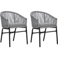 Chaises de jardin 2 pcs Anthracite Rotin pe - Vidaxl