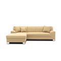 DOMO. Collection Capri Ecksofa | Eckcouch in L-Form mit Schlaffunktion, Polsterecke Schlafsofa, beige, 239x152x75 cm