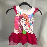 Disney Dresses | Ariel Sparkle Ruffle Dress | Color: Pink/White | Size: Xsg