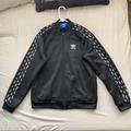 Adidas Jackets & Coats | Adidas “Shoe Strings” Track Jacket (Like New) | Color: Black | Size: M