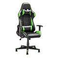 Gaming Chair, Racing Style Office High Back Ergonomic Conference Work Chair Reclining Computer PC Swivel Desk Chair with Headrest&Lumbar Cushion 170 Degree Reclining Angle (Green)