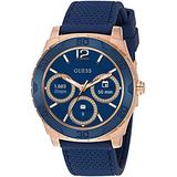 GUESS Men's Stainless Steel Android Wear Touch Screen Silicone Smart Watch, Color: Blue (Model: C100 screenshot. Biometric Monitors directory of Health & Beauty Supplies.
