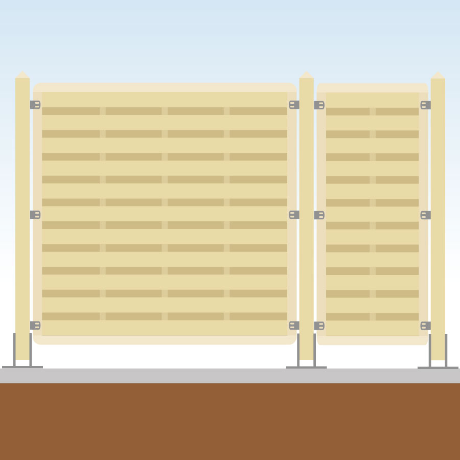 TraumGarten Sichtschutzzaun Basic Komplett-Set Holz Sichtschutz Lamellenzaun, ohne Endelement, 179 cm,5,Aufschrauben,keine Image