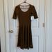 Lularoe Dresses | Bnwt Lularoe Nicole Swing Dress Xs | Color: Brown/Green | Size: Xs