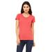 Bella + Canvas B8413 Women's Triblend Short Sleeve Top in Red size Medium 8413, BC8413