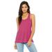 Bella + Canvas B8800 Women's Flowy Racerback Tank Top in Berry size Large 8800, BC8800