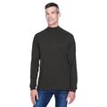 Devon & Jones D420 Adult Sueded Cotton Jersey Mock Turtleneck T-Shirt in Black size Large