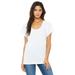 Bella + Canvas B8801 Women's Flowy Raglan T-Shirt in White size XL 8801