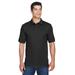 Harriton M200T Men's Tall 6 oz. Ringspun Cotton PiquÃ© Short-Sleeve Polo Shirt in Black size XL/Tall